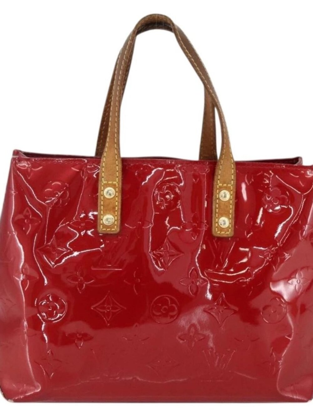 LOUIS VUITTON Monogram Vernis Reade PM Bag Pomme D'amour M91990 LV Auth 169598 - Picture 2 of 15